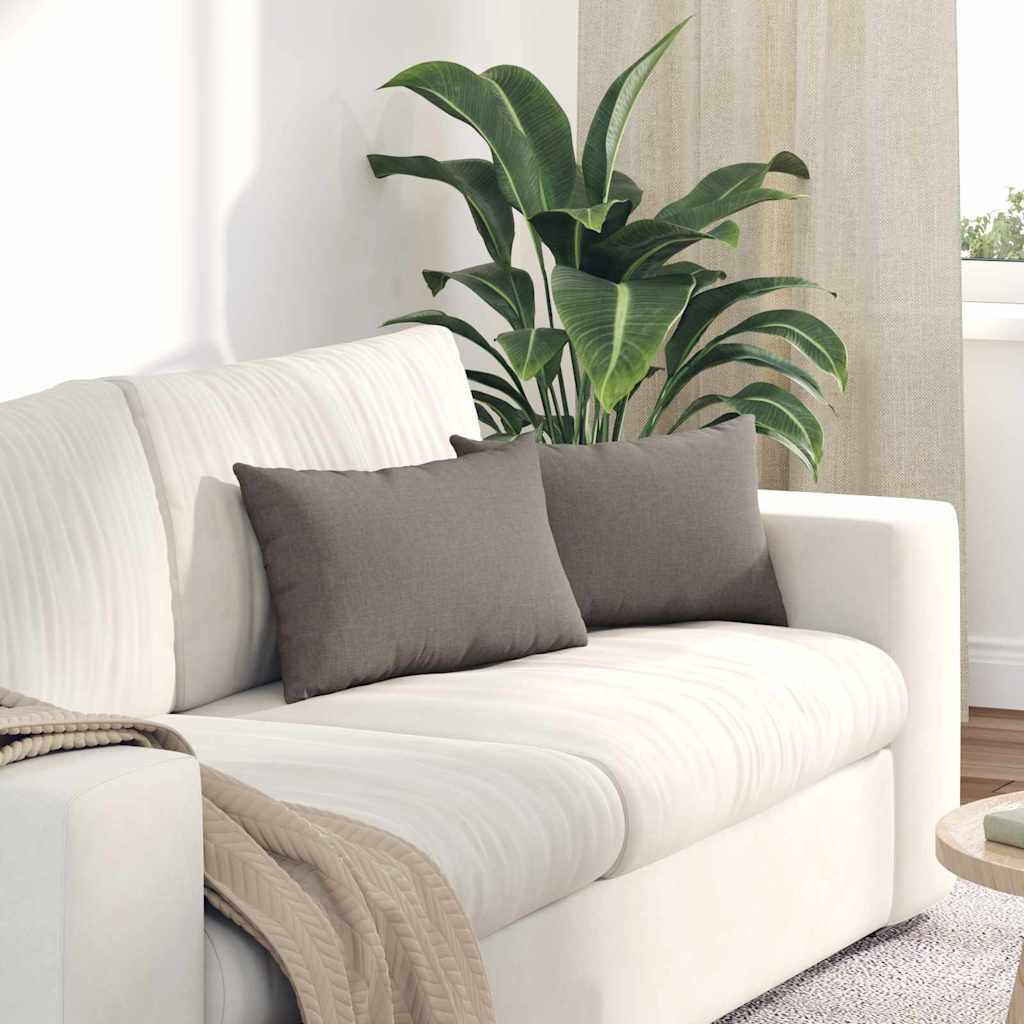 VidaXL Sofakissen 2 Stk. Taupe 50 x 30 cm Stoff