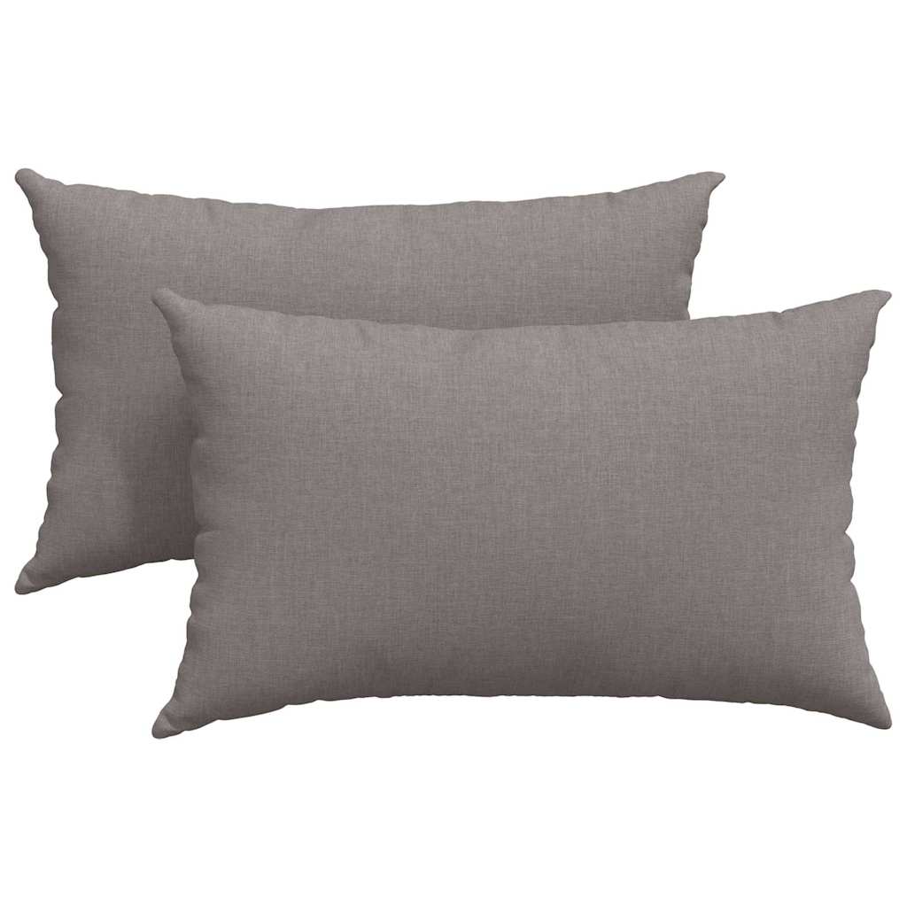 VidaXL Sofakissen 2 Stk. Taupe 50 x 30 cm Stoff