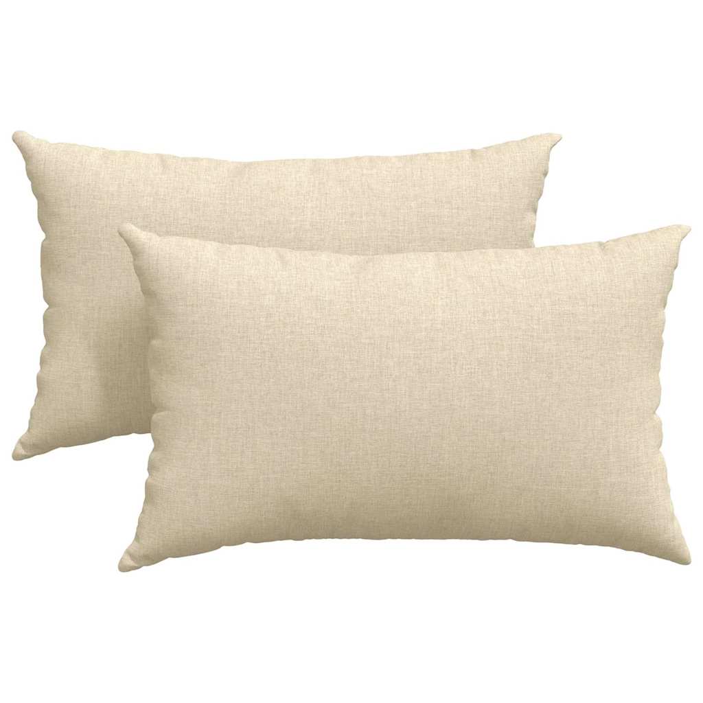 VidaXL Sofakissen 2 Stück Creme 50 x 30 cm Stoff