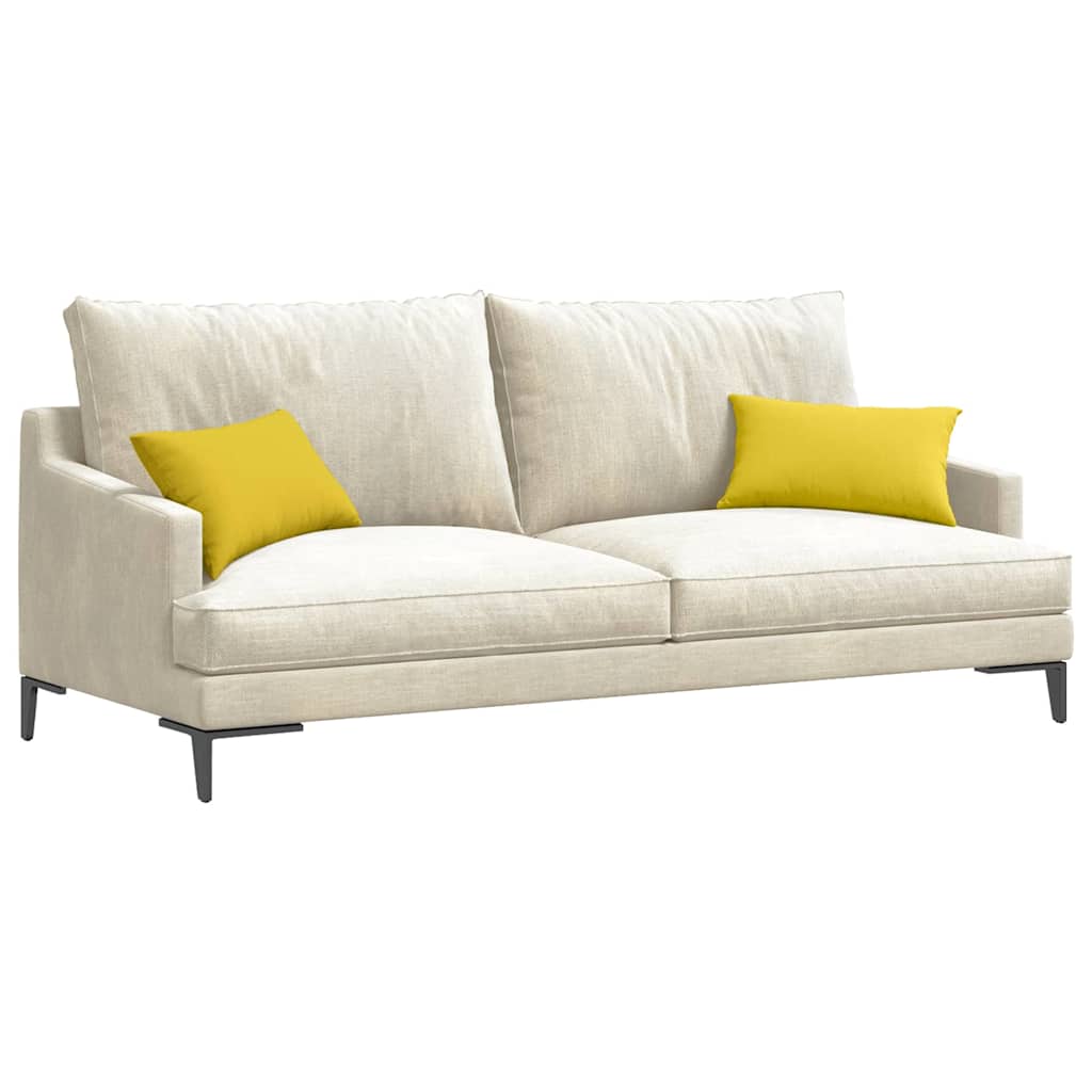VidaXL Sofakissen 2 Stück hellgelb 50 x 30 cm Stoff