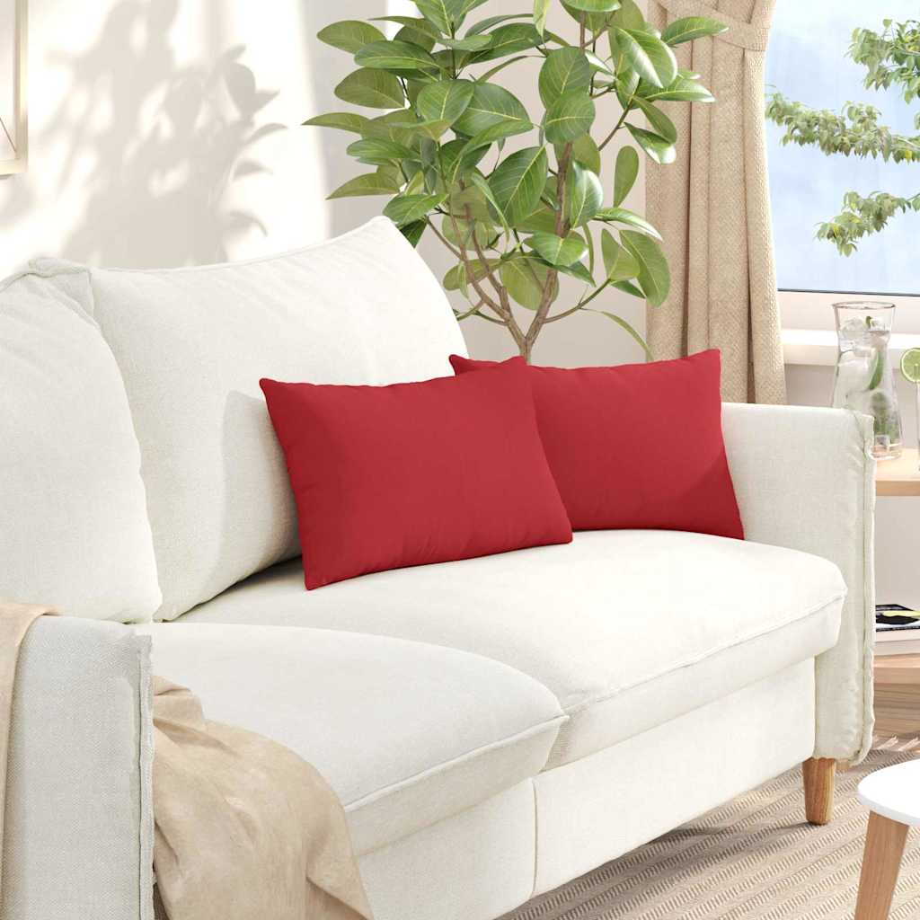 VidaXL Sofakissen 2 Stück rot 50 x 30 cm Stoff