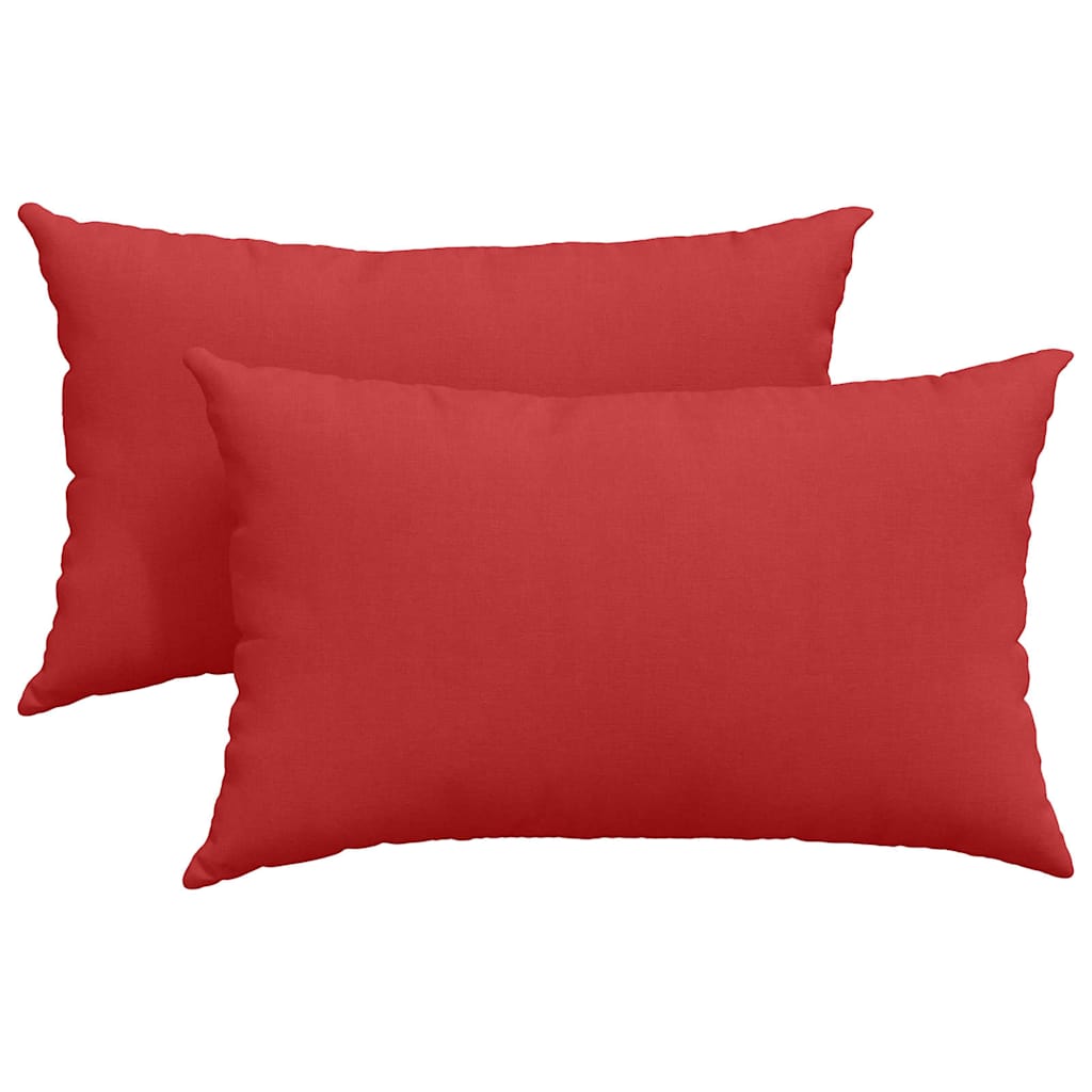 VidaXL Sofakissen 2 Stück rot 50 x 30 cm Stoff