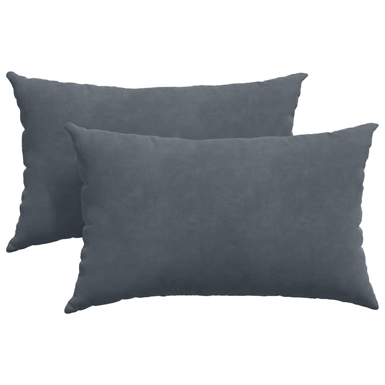 VidaXL Sofakissen 2 Stück dunkelgrau 50 x 30 cm Cordstoff