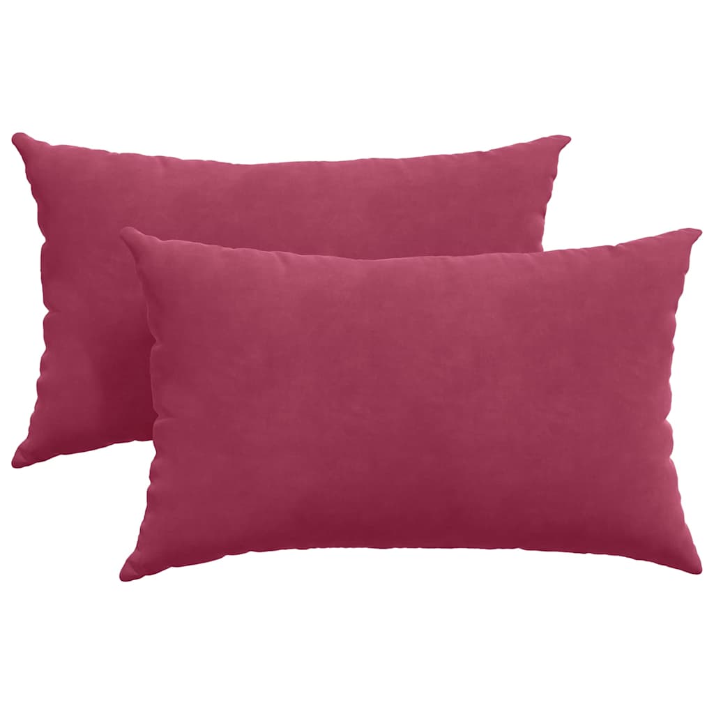 VidaXL sofa cushions, 2 pieces, wine red, 50 x 30 cm cord fabric