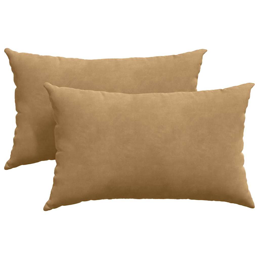 VidaXL Sofakissen 2 Stück braun 50 x 30 cm Cordstoff