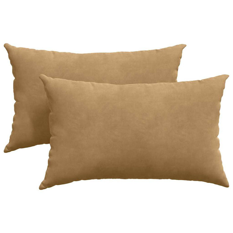 VidaXL Sofakissen 2 Stück braun 50 x 30 cm Cordstoff