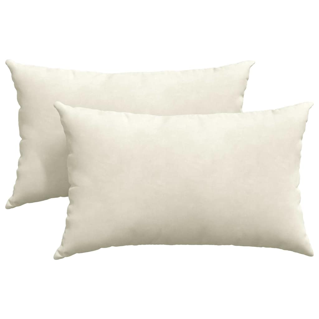 VidaXL Sofakissen 2 Stück Creme 50 x 30 cm Cordstoff