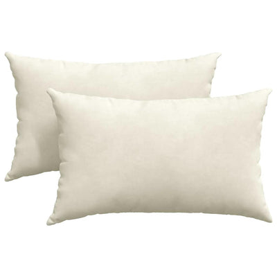 VidaXL Sofakissen 2 Stück Creme 50 x 30 cm Cordstoff