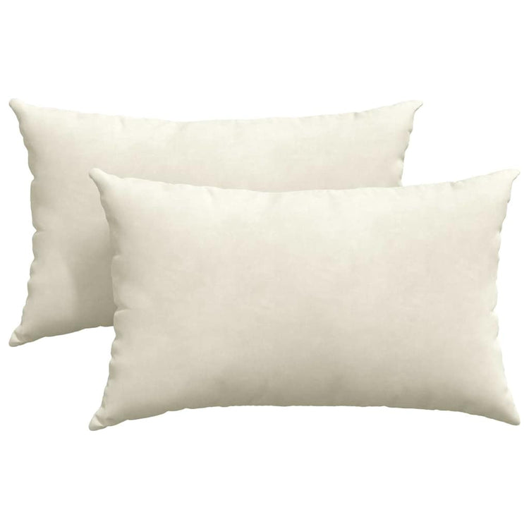 VidaXL Sofakissen 2 Stück Creme 50 x 30 cm Cordstoff