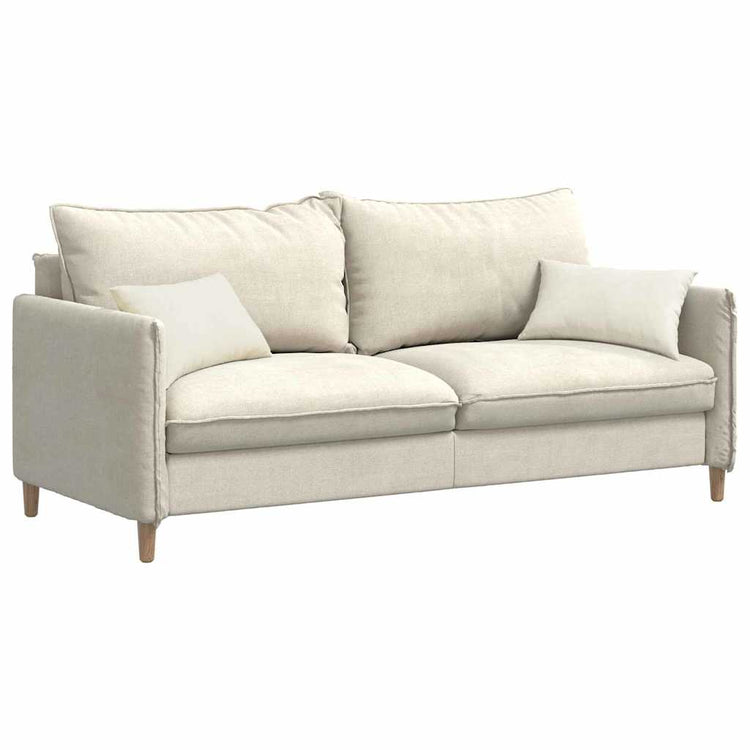 VidaXL Sofakissen 2 Stück Creme 50 x 30 cm Cordstoff