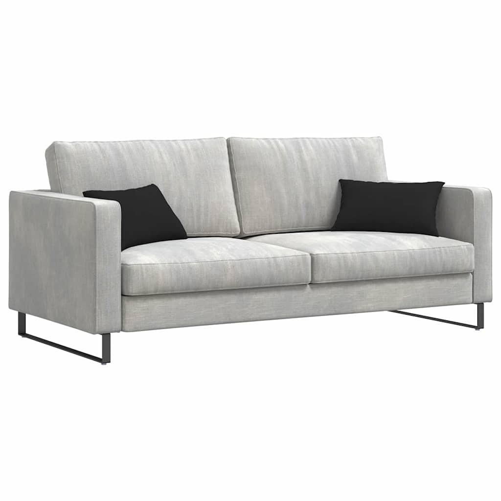 VidaXL Sofakissen 2 Stück Schwarz 50 x 30 cm Stoff