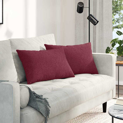 VidaXL Sofakissen 2 Stk. Weinrot 60 x 40 cm Stoff