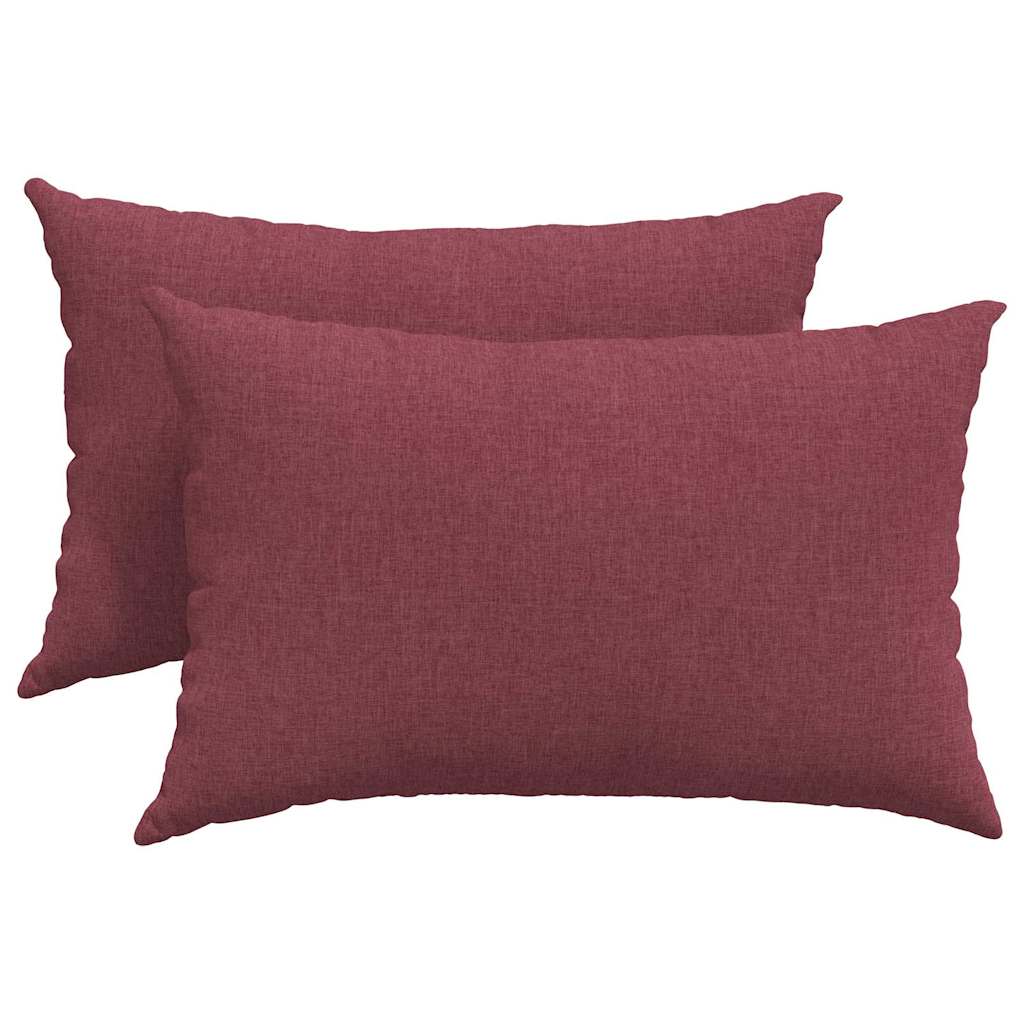 VidaXL Sofakissen 2 Stk. Weinrot 60 x 40 cm Stoff