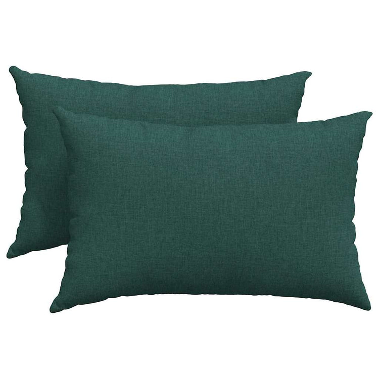 VidaXL Sofakissen 2 Stück dunkelgrün 60 x 40 cm Stoff