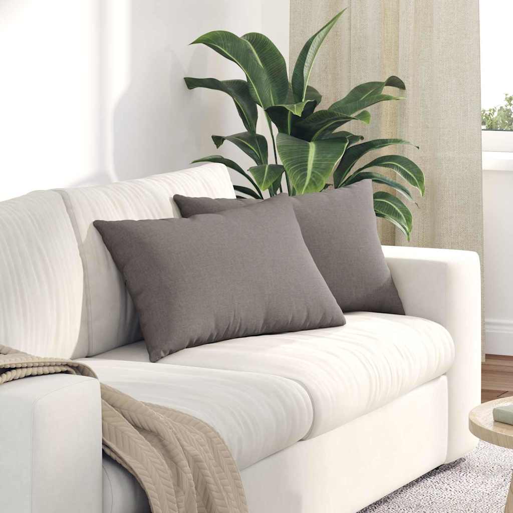 VidaXL Sofakissen 2 Stk. Taupe 60 x 40 cm Stoff
