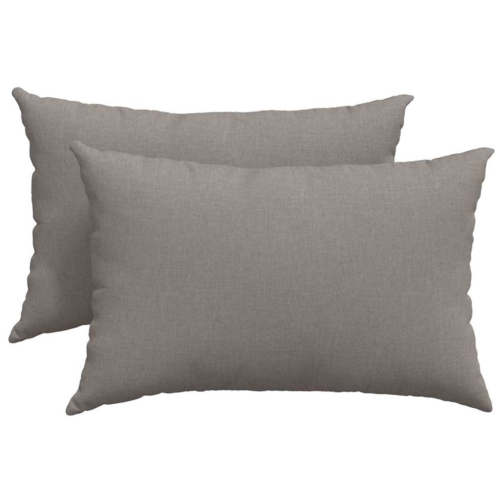 VidaXL Sofakissen 2 Stk. Taupe 60 x 40 cm Stoff