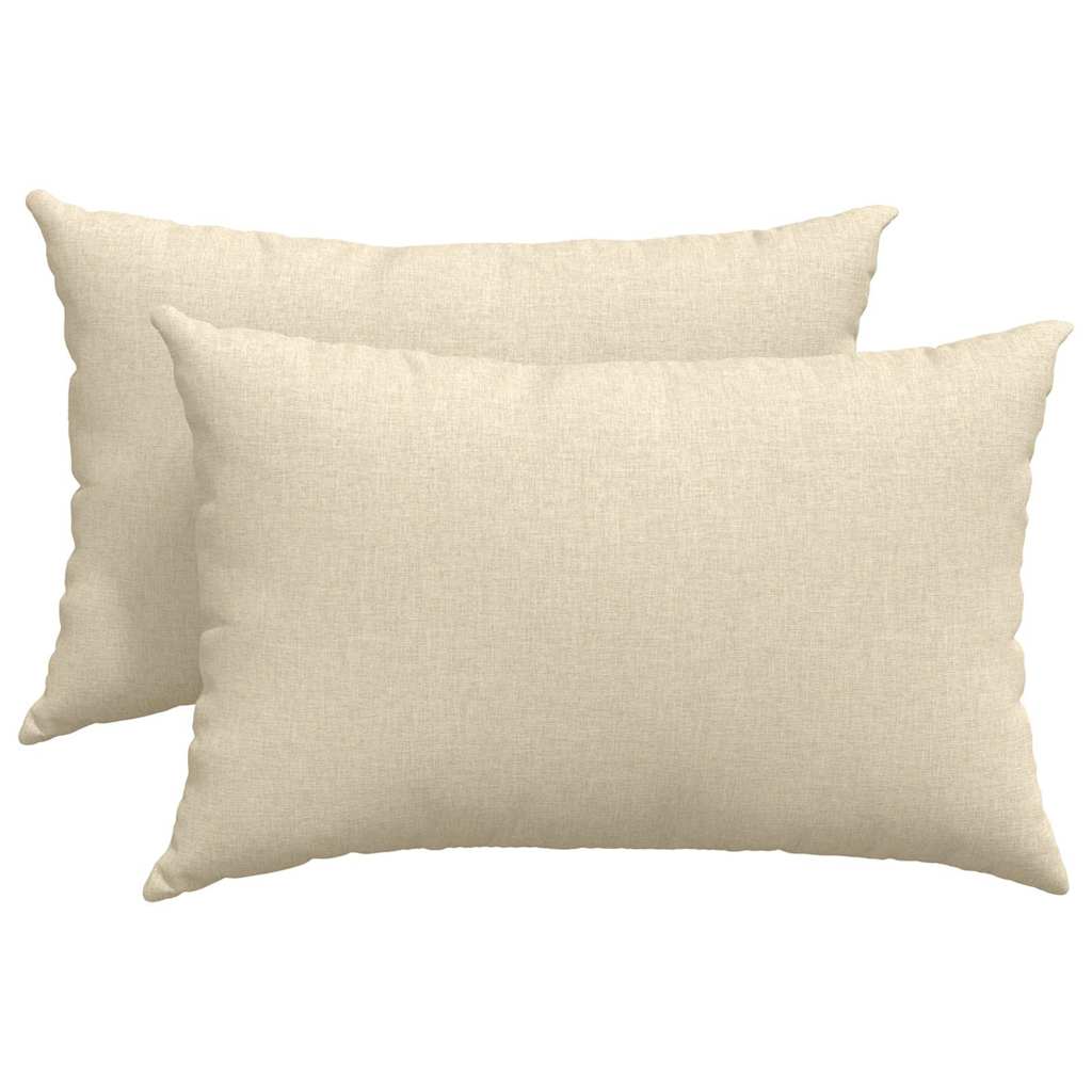 VidaXL Sofakissen 2 Stück Creme 60 x 40 cm Stoff