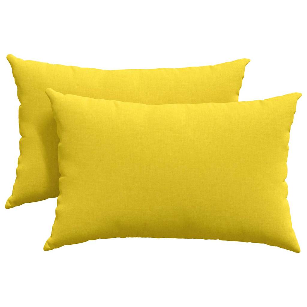VidaXL Sofakissen 2 Stück hellgelb 60 x 40 cm Stoff
