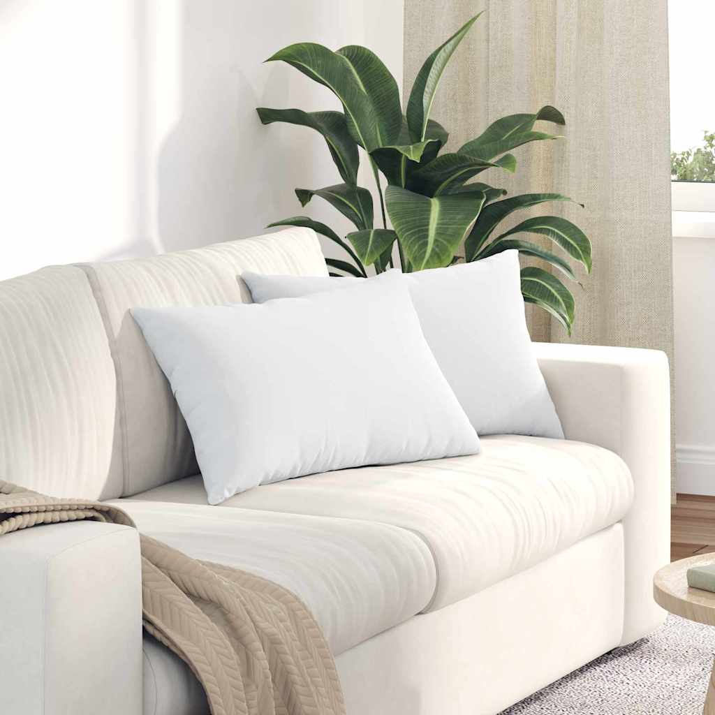 VidaXL Sofakissen 2 Stück weiß 60 x 40 cm Stoff