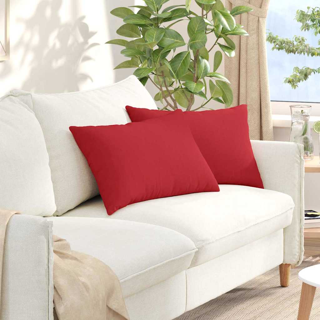 VidaXL Sofakissen 2 Stück rot 60 x 40 cm Stoff