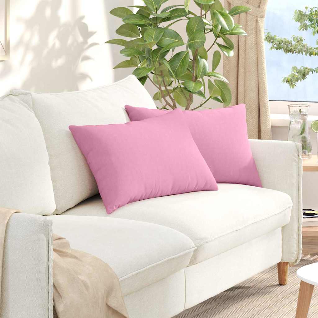 VidaXL Sofakissen 2 Stück rosa 60 x 40 cm Stoff