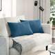 VidaXL Sofakissen 2 Stück blau 60 x 40 cm Cordstoff