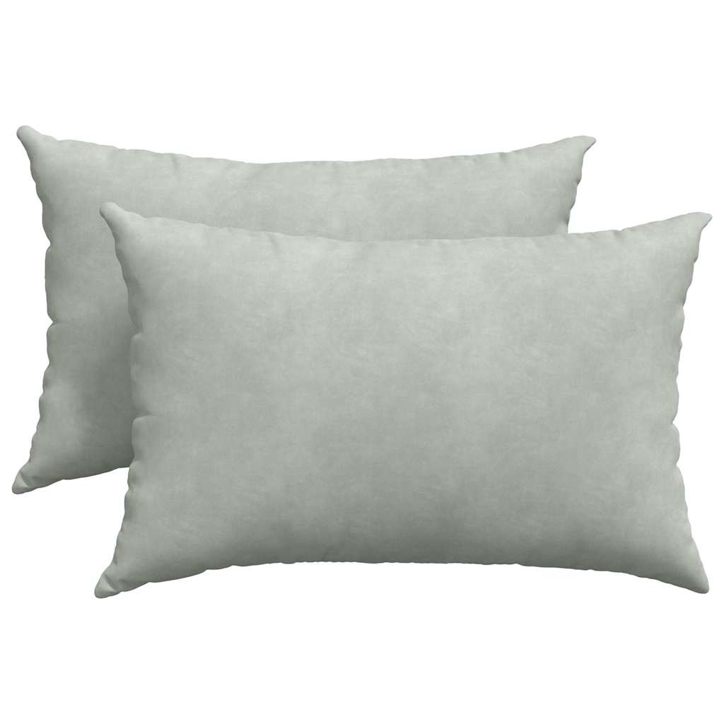 VidaXL Sofakissen 2 Stück hellgrau 60 x 40 cm Cordstoff