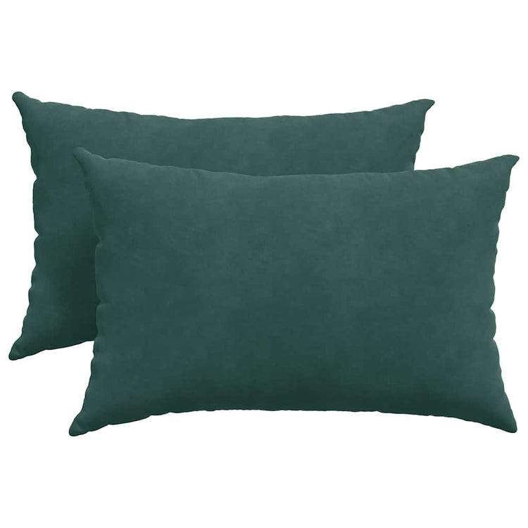 VidaXL Sofakissen 2 Stück dunkelgrün 60 x 40 cm Cordstoff