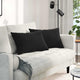 VidaXL Sofakissen 2 Stück Schwarz 60 x 40 cm Cordstoff