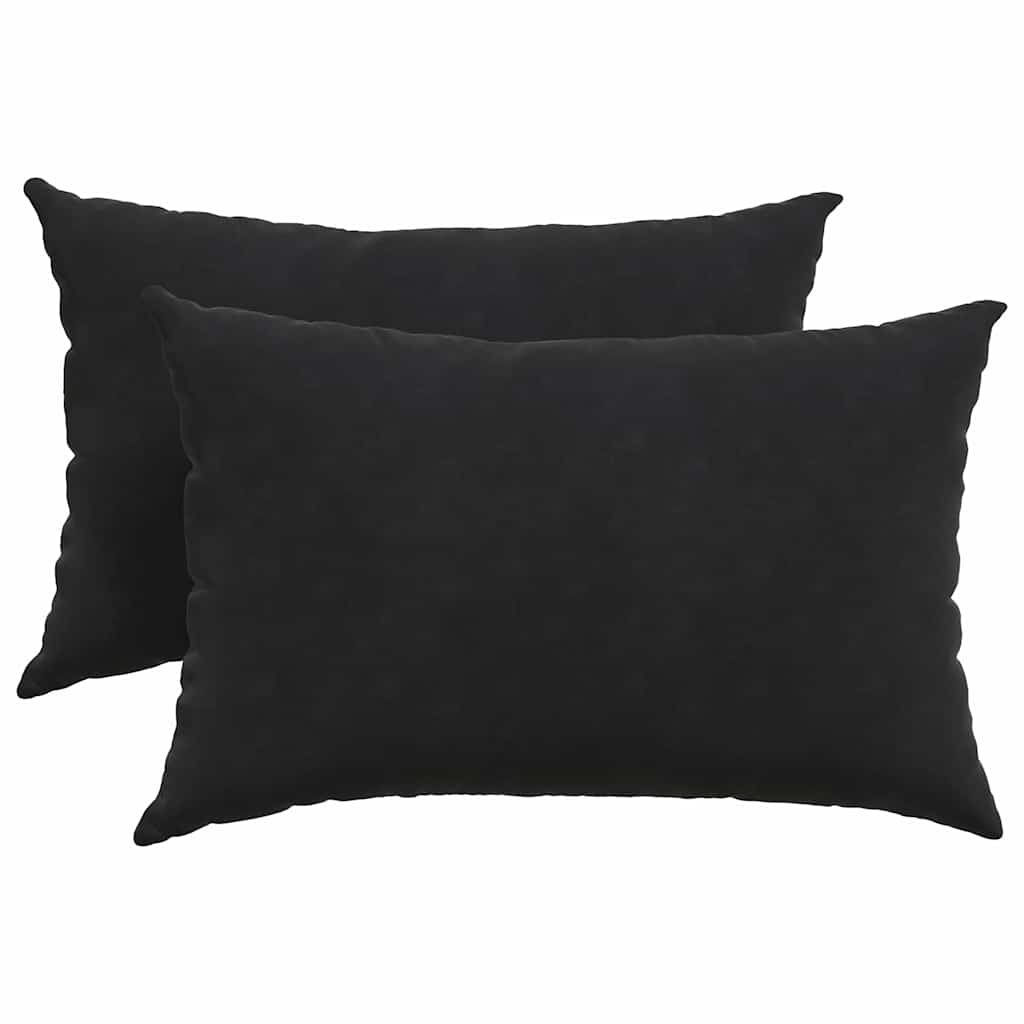 VidaXL Sofakissen 2 Stück Schwarz 60 x 40 cm Cordstoff