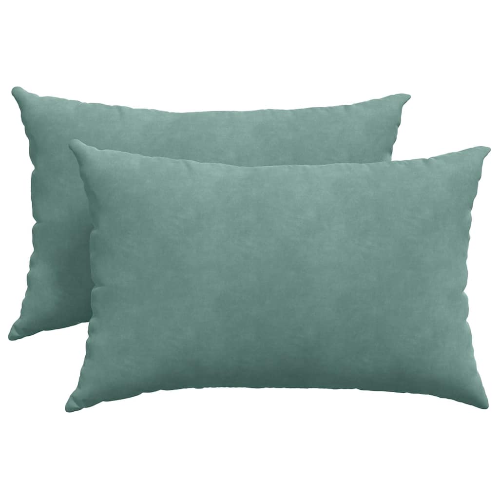 VidaXL Sofakissen 2 Stück meergrün 60 x 40 cm Cordstoff