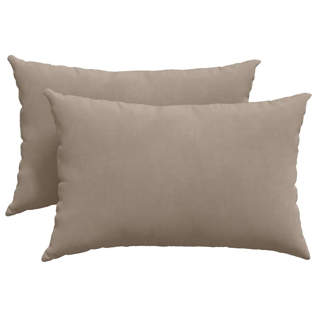 VidaXL Sofakissen 2 Stück Taupe 60 x 40 cm Stoff