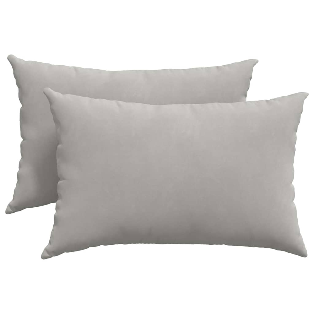 VidaXL Sofakissen 2 Stück hellgrau 60 x 40 cm Stoff