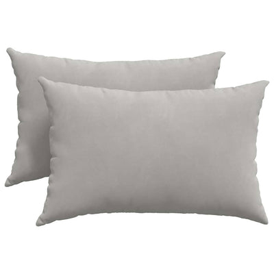 VidaXL Sofakissen 2 Stück hellgrau 60 x 40 cm Stoff