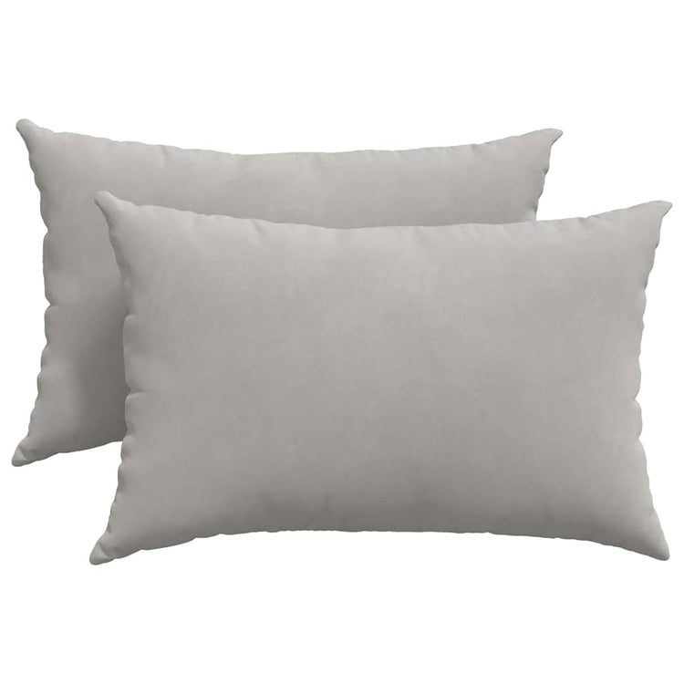 VidaXL Sofakissen 2 Stück hellgrau 60 x 40 cm Stoff