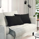 VidaXL Sofakissen 2 Stück Schwarz 60 x 40 cm Stoff