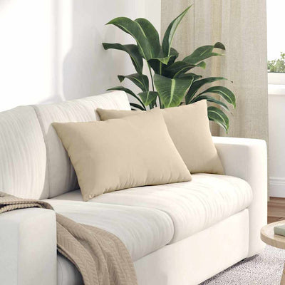 VidaXL Sofakissen 2 Stück Creme 60 x 40 cm Stoff