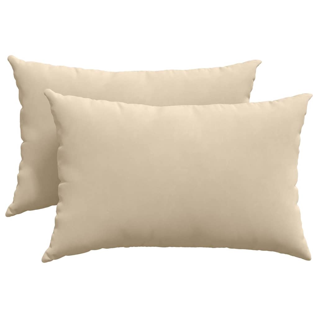 VidaXL Sofakissen 2 Stück Creme 60 x 40 cm Stoff