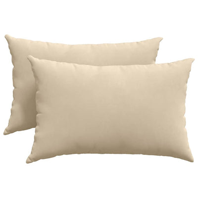 VidaXL Sofakissen 2 Stück Creme 60 x 40 cm Stoff