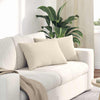 VidaXL Sofakissen 2 Stück beige 60 x 40 cm Stoff