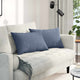 VidaXL Sofakissen 2 Stück blau 60 x 40 cm Cordstoff