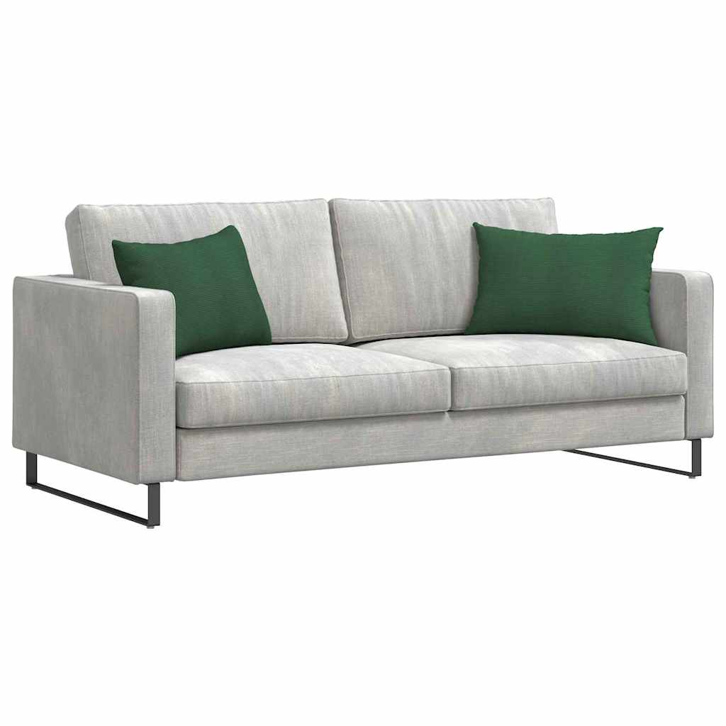 VidaXL Sofakissen 2 Stück dunkelgrün 60 x 40 cm Cordstoff