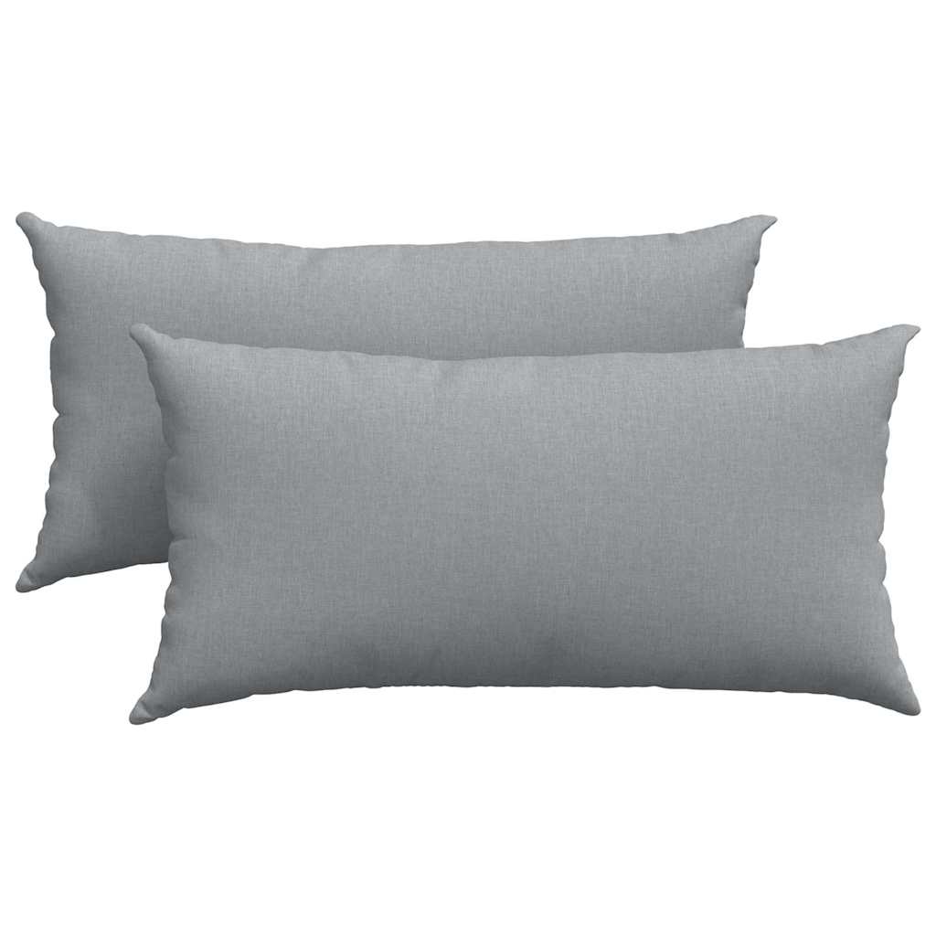 VidaXL Sofakissen 2 Stück hellgrau 80 x 40 cm Stoff