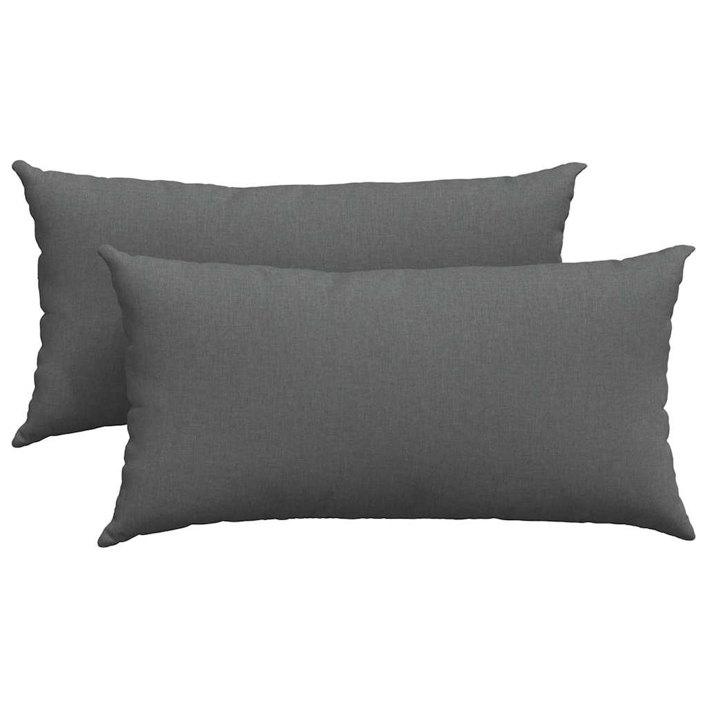 VidaXL Sofakissen 2 Stück dunkelgrau 80 x 40 cm Stoff