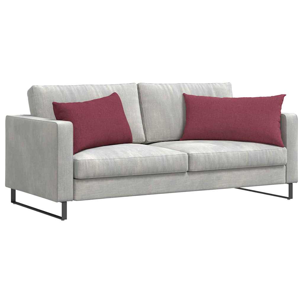 VidaXL Sofakissen 2 Stk. Weinrot 80 x 40 cm Stoff