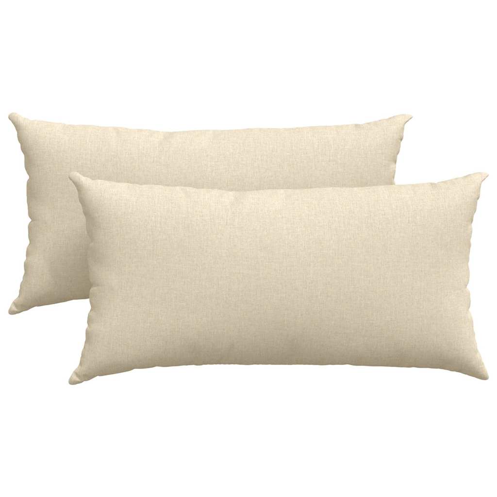 VidaXL Sofakissen 2 Stück Creme 80 x 40 cm Stoff