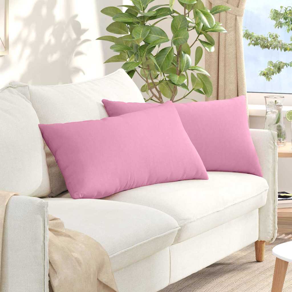 VidaXL Sofakissen 2 Stück rosa 80 x 40 cm Stoff