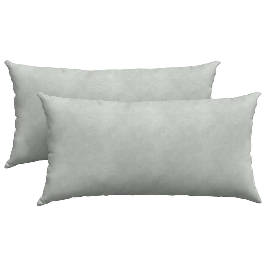 VidaXL Sofakissen 2 Stück hellgrau 80 x 40 cm Cordstoff