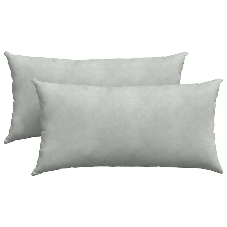 VidaXL Sofakissen 2 Stück hellgrau 80 x 40 cm Cordstoff
