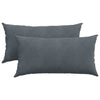 VidaXL Sofakissen 2 Stück dunkelgrau 80 x 40 cm Cordstoff